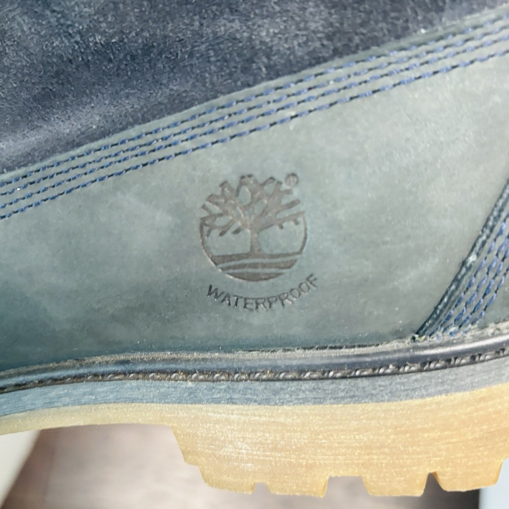 Timberland Women's Premium Lace  Up Waterproof‎  Nubuck Boots Size 8 Lined Navy - Picture 8 of 10